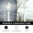 thumbnail image 5 of Design House 80" Traditional Weather-Resistant Outdoor Lamp Post with Cross Arm, White, 5 of 19