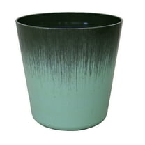 Better Homes and Gardens 14.5in Esmeralda Round Green Dripping Finish Plastic Planter