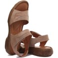 thumbnail image 4 of Josef Seibel Debra 19 Women's Hook And Loop Strap Leather Sandal In Beige Size 9, 4 of 6