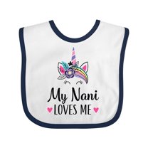 Inktastic My Nani Loves Me Grandchild Girls Baby Bib