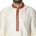 thumbnail image 4 of SKAVIJ Kurta Set for Men Long Sleeve Traditional Wear Dress Off-White M, 4 of 6