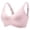 Pink, variant on Bxsruta Women's Plus Size Seamless Push Up Sports Bra Wirefree Breathable for Yoga with Back Support Straps