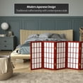 thumbnail image 3 of 2 ft. Tall Desktop Window Pane Shoji Screen - Rosewood - 6 Panels, 3 of 7