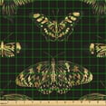 thumbnail image 2 of Ambesonne Moth Art Fabric by the Yard Upholstery, Gold Tone Wingy Artwork, 5 Yards, Dark Brown Earth Yellow, 2 of 5