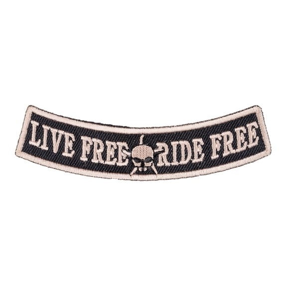 Live Free Ride Free Biker Motorcycle Jacket Vest Rocker Patches.