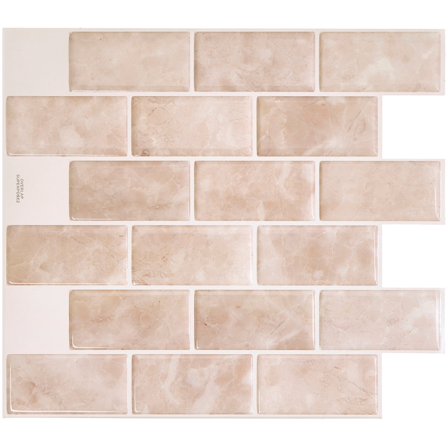 Smart Tiles Peel and Stick Backsplash Tiles Premium 3D Kitchen and