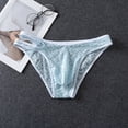 thumbnail image 2 of Mesh Jacquard Triangle Briefs for Daily Comfort and Support Breathable Transparent Underwear with Stylish Texture and Seamless Fit, 2 of 3
