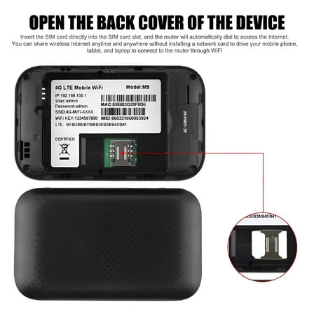 GJX Portable 5G LTE Wireless WiFi Router Mobile Broadband LCD MIFI Hotspot