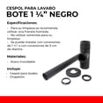 thumbnail image 4 of Cespol para Lavabo Bauen B-514 Negro, 4 of 8