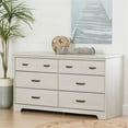 thumbnail image 7 of 2 Dresser and 2 Nightstand Bedroom Set with Antique Handles in Winter Oak, 7 of 7