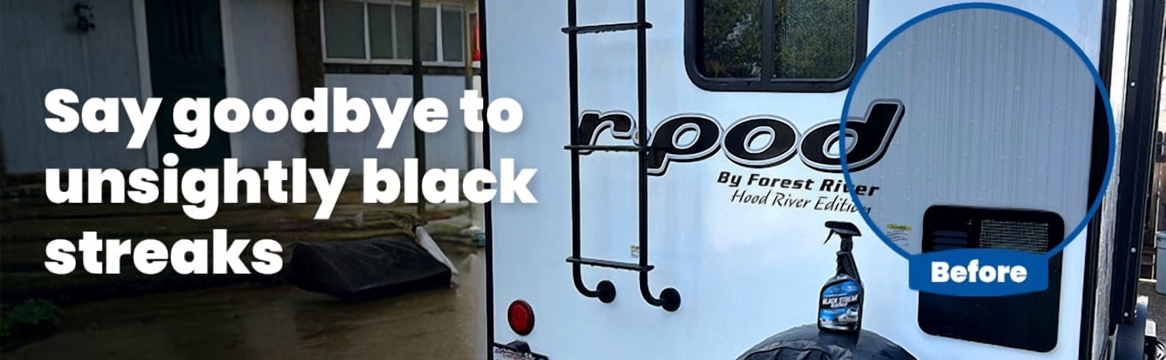 Walex Black Streak Remover, Exterior Cleaning Solution for RVs, Campers, Trailers, Marine Boats, 64 oz