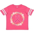 thumbnail image 3 of Inktastic Breast Cancer Pink Ribbon Awareness Wreath Girls Toddler T-Shirt, 3 of 5