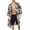 Navy(khaki Leaves), variant on Men's Lightweight Kimono Robe Jacket Printed Japanese Style Bathrobes Casual Open Front Long Cardigan Coat Outwear