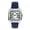 Silver Blue, variant on Men's 32mm Iced Out Square Watch – Leather Band, Roman Numerals, Diamond Bezel – Luxury Hip Hop Style for Streetwear & Fashion - Silver Black Finish