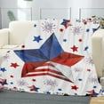 thumbnail image 4 of Fiudx Artículos en oferta con ofertas flash Manta de franela estampada con el Día de la Independencia, manta de acondicionamiento, manta de sofá, manta de siesta, manta de ocio, regalo de vacaciones, 4 of 7