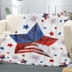 thumbnail image 5 of Fiudx Decoración Del Hogar Manta De Franela Estampada Para El Día De La Independencia, Manta Acondicionadora Para Sofá, Manta Para Siesta, Sábana De Ocio, Regalo De Vacaciones Ofertas Flash Del Día, 5 of 7