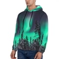 thumbnail image 3 of Fotbe Men's Hoodie with Northern Lights 2 Pattern - Kangaroo Pocket Pullover Hooded Sweatshirt, Perfect for Daily Wear, Travel, and Home-XX-Large, 3 of 7