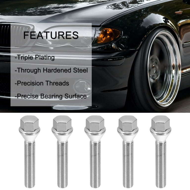 10 X M14X1.5 40MM LONG EXTENDED ALLOY WHEEL BOLTS FT VW T4 T5 T6