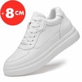 thumbnail image 1 of Zapatillas de deporte con elevación para hombre, zapatos con elevador, plantilla con aumento de altura de 8cm, zapatos más altos blancos y negros, moda de ocio, deportes de talla grande 36-44, 1 of 5