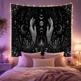 thumbnail image 2 of Celestial Hands with Crystals and Moon Phases, Mystical Gothic Style for Witchy Decor Lovers, Occult Wall Art, Halloween Gift, Tapestry Wall Hanging for Bedroom and Dorm, 2 of 7