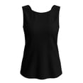 thumbnail image 6 of Josdec Women's Fashion Eyelet Embroidery Sleeveless Tank Top Round Neck Twist Open Back Knot Casual Solid for Summer Beach Vacation Camisole, 6 of 7