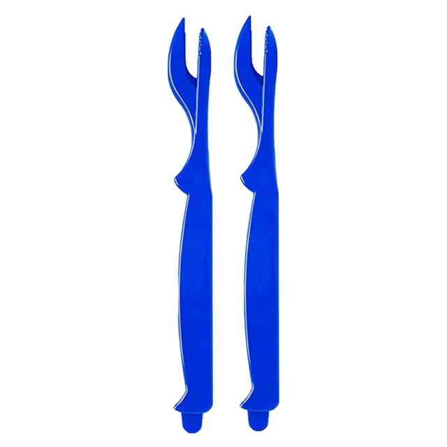 Vaisselle 2 Pcs Kit de Retrait de Chair de Crabe pour Amateurs de Fruits de Mer – Pics Bleus Ou Rouges en Acier Inoxydable pour Dîners en Famille et Fêtes 2 Pcs
