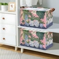 thumbnail image 2 of Yayeee Foldable Storage Basket for Shelves with Handles Waterproof Cloth Bins, Floral Vase, 2 of 7