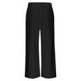 thumbnail image 5 of YDFCWXW Wide Leg Sweatpants for Girls Elastic Drawstring Loose Straight Leg Sweatpants High Waisted Baggy Lounge Pants with Pockets (Black, 12-14 Years), 5 of 7