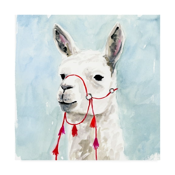 Trademark Fine Art 'Watercolor Llama II' Canvas Art by Victoria Borges