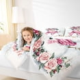 thumbnail image 4 of Homewish Cartoon Christmas Snowman Full Size Comforter Sets, Rustic Flower Floral Bedding Comforter Set, Teens Kids Boys Girls Reversible Bedding Sets, Microfiber Bedroom Decor, 3 Pieces, 4 of 8