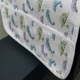 thumbnail image 3 of Reptile Microwave Oven Cover, Watercolor Style Pattern with Chameleon Animals on Branches Exotic Forest Theme, Water Resistant Organizer with Pockets for Kitchen, 36" x 12", Multicolor, by Ambesonne, 3 of 4