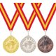 thumbnail image 1 of Juego de 3 medallas de premio con cinta para el cuello, de 65 mm (2,5 pulgadas), en oro, plata y bronce. Medallas de aleación para ganadores. Medallas metálicas de trigo y voleibol., 1 of 7