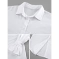 thumbnail image 6 of Button Down Shirt for Women Long Sleeve Blouses Tops Business Casual Work Outfits White S, 6 of 7