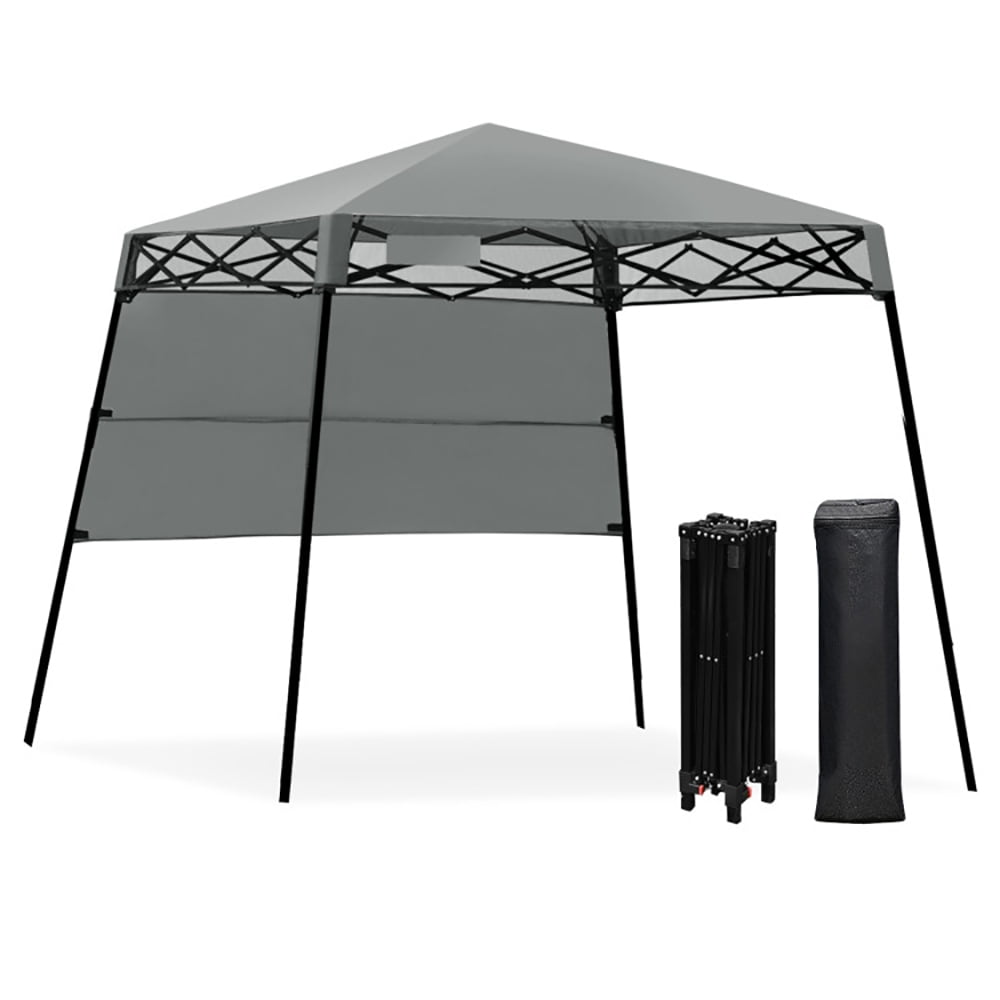 Aimee Lii 7 x 7 Feet Sland Adjustable Portable Canopy Tent with Backpack, Gazebo Tent for Party Wedding BBQ Events, Gray Aimee Lii 7 x 7 Feet Sland Adjustable Portable Canopy Tent with Backpack, Gazebo Tent for Party Wedding BBQ Events, Gray