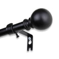 thumbnail image 3 of 5/8" Dia Adjustable 28"-48" single curtain rod with Maude Finials - Black,(5710-282), 3 of 3