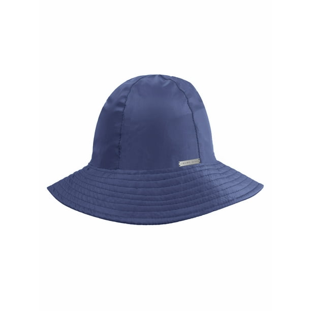 Navy Blue Reversible Rain Or Sun Style Bucket Hat