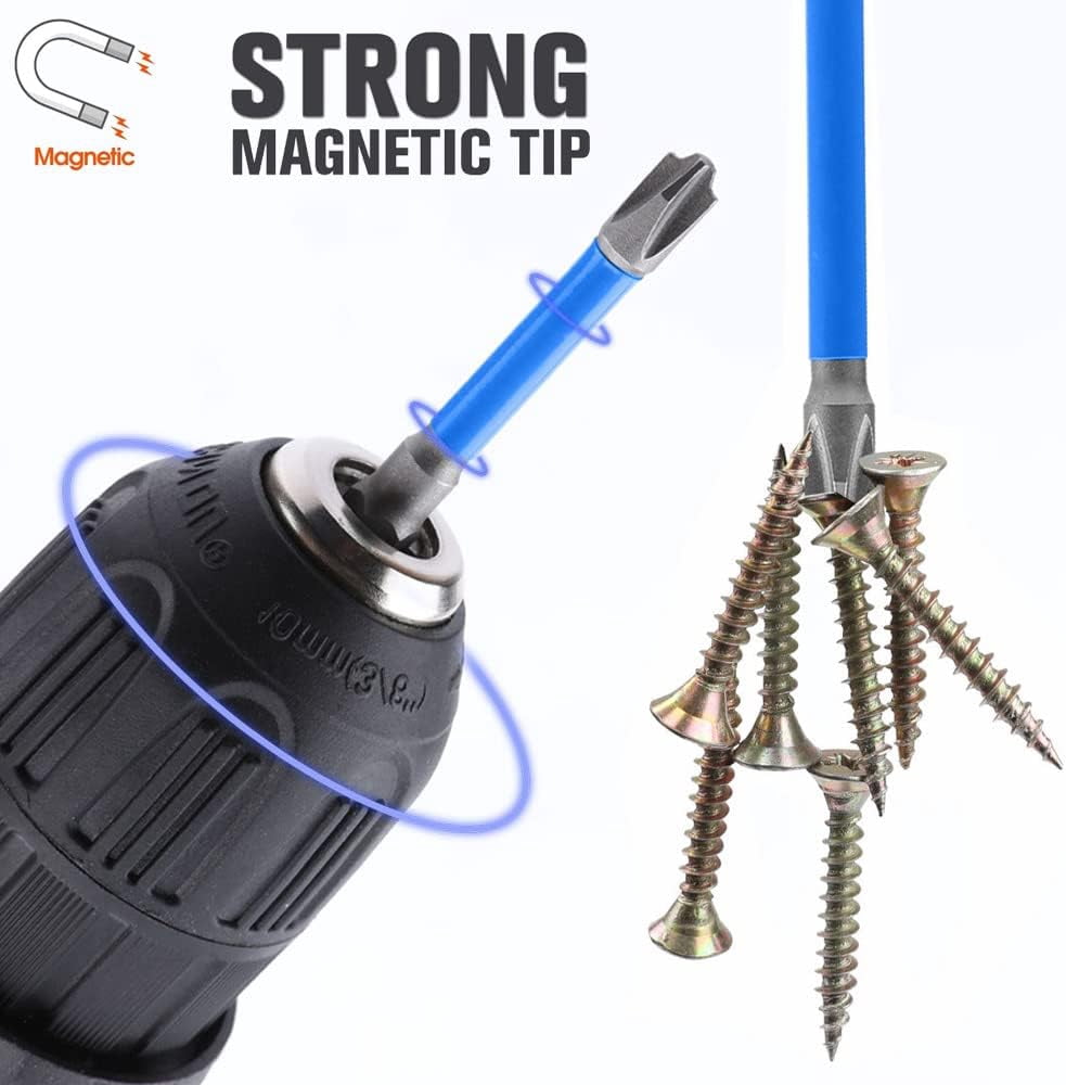 MKEUDQ-10pcs Magnetic FPH2 Impact Screwdriver Bit Set, 65mm & 110mm FPH2 Bits for Electrician, Phillips Slotted Bits, 1/4\u201d Hex-Shank S2 Steel, Cross Slot Screw Driver Drill Bit Used on Circuit B