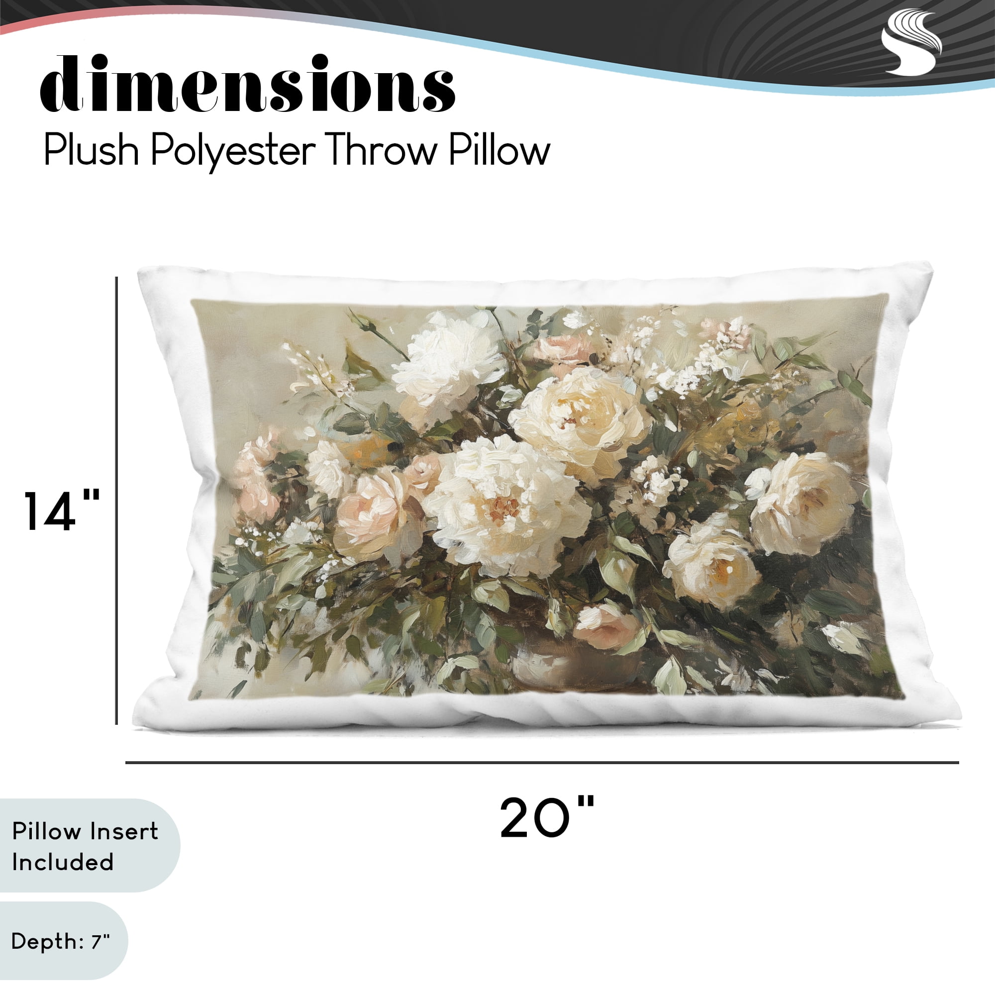 Stupell Industries Secret Garden Arrangement Decorative Printed Throw Pillow, design by Heidi Kuntz