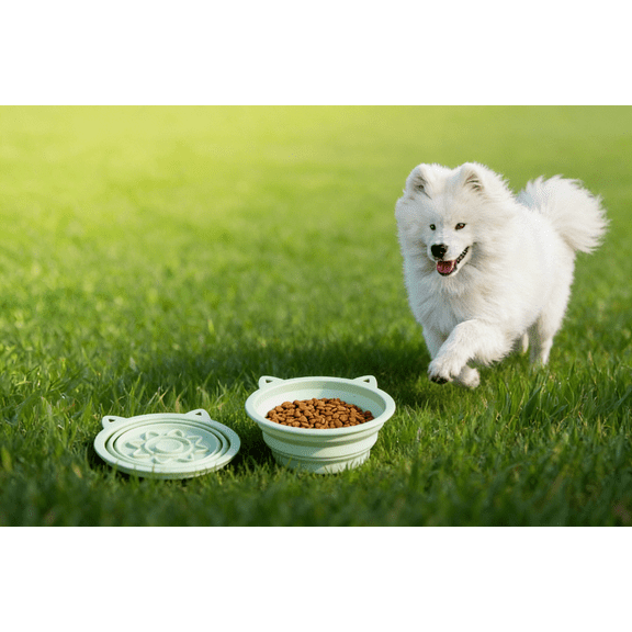 Foldable Pet Water/Food Bowl: Super Light, Easy to Carry – Ideal for Travel, Camping & Home