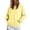 Yellow-1, variant on LIIPEE Zip Up Hoodies For Women Long Sleeve Solid Color Hooded Sweatshirts Ladies Fall Winter Comfortable Sweatshirt With Pockets,M