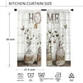 thumbnail image 6 of Rusitc Farmhouse Cotton Kitchen Curtains 27.5W X 39L Inch 2 Panels Rod Pocket Country Retro Wood Vintage Small Short Cafe Curtain Inspirational Window Drapes Treatment Bathroom Home Decor, 6 of 6
