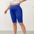 thumbnail image 5 of Tumotour Yoga Shorts For Women Plus Size Yoga Pants Half Shorts Solid Color Lace Elastic High Waisted Running Workout Gym Shorts, 5 of 9