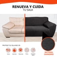thumbnail image 4 of LABBA Cubre Sala Protector, Fundas de Sillón Elásticas Ajustables para Sofá Individual, Love Seat y Sillón de 3 Plazas, Set de 3 Piezas, Lavables, Color Gris Oscuro, 4 of 11