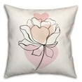 thumbnail image 2 of Creative Products Flower Line Drawing 16 x 16 Spun Poly Pillow, 2 of 3