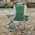 thumbnail image 3 of Wakeman Outdoors 300lb Capacity Portable Camping Chair with Footrest, Green, 3 of 10