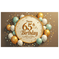 thumbnail image 3 of Golden Theme 65th Birthday Banner Festive Decoration Balloon Design Party Backdrop for Senior Celebration Event Indoor Setup, 3 of 7