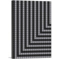 thumbnail image 1 of ARTCANVAS Modern Contemporary Black White Jewel Lines Pixel Canvas Art Print - Size: 40" x 26" (0.75" Deep), 1 of 9