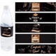 thumbnail image 1 of Etiquetas para botellas de agua de graduación, 50 unidades, pegatinas adhesivas negras y doradas, impermeables, decorativas, para celebraciones., 1 of 9