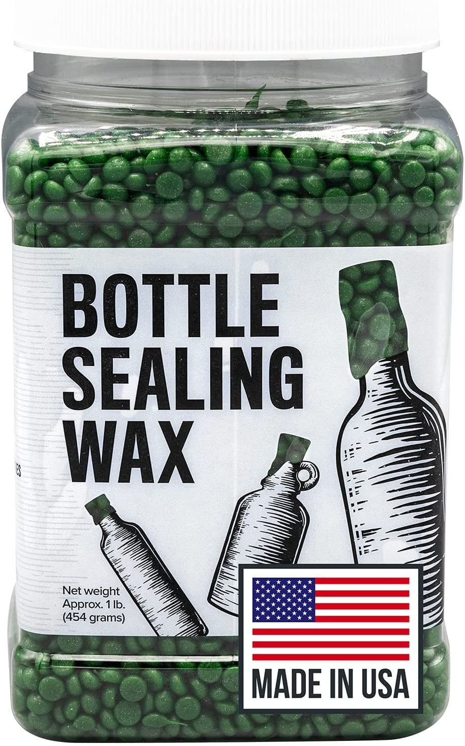 Blended Waxes, Inc. Bottle Sealing Wax 1 lb. Pastilles - Resilient and Versatile Bottling Wax for Wine, Beer, and Liquor Bottle Sealing - Seals