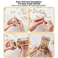 thumbnail image 4 of 3D Wooden Puzzle 7 X 4.5 Inch Unfinished Wood Haunted House Diy Miniature Kit Spooky Halloween Decor Halloween Party Favor for Home Office 1 Pack, 4 of 5